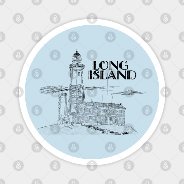 Montauk Long Island Magnet by MAS Design Co